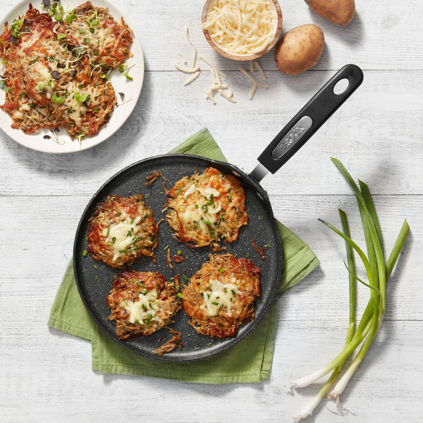 Starfrit The Rock 26cm (10") Non-Stick Multi Pan - Tawa - Durable Forged Aluminum - Oven Safe - PFOA Free - Easy to Clean - Black 🍁 All In One Marketplace Canada