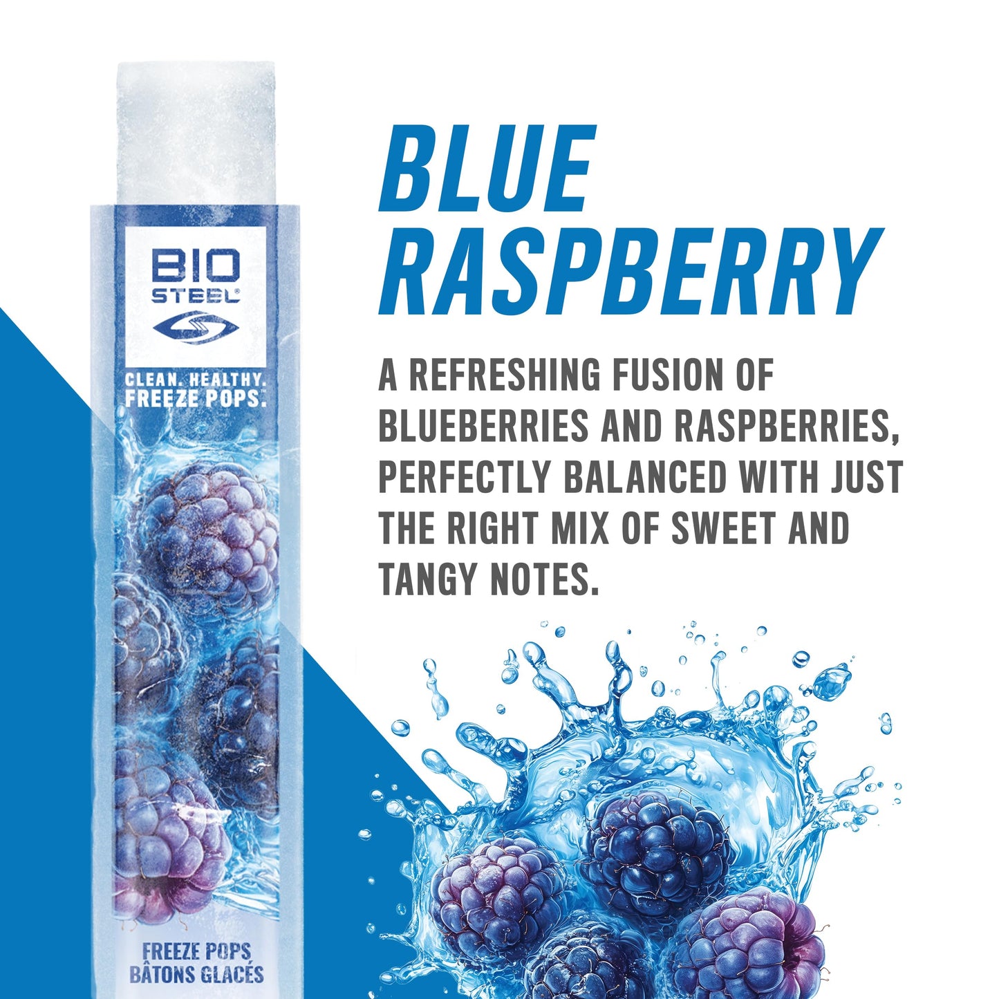 BioSteel Electrolyte Freeze Pops, 27 Count – Zero Sugar Sports Hydration, 5 Essential Electrolytes, No Artificial Colours or Sweeteners, Caffeine-Free | Blue Raspberry, Rainbow Twist & White Freeze 🍁 All In One Marketplace Canada