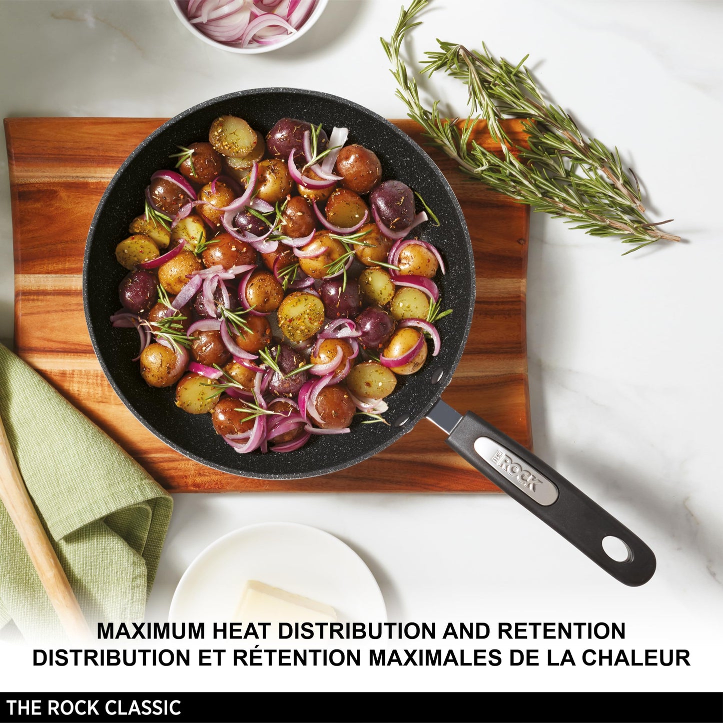 Starfrit The Rock Classic 10" (26cm) Non-Stick Fry Pan - Durable Forged Aluminum - Oven Safe - PFOA Free - Easy to Clean 🍁 All In One Marketplace Canada