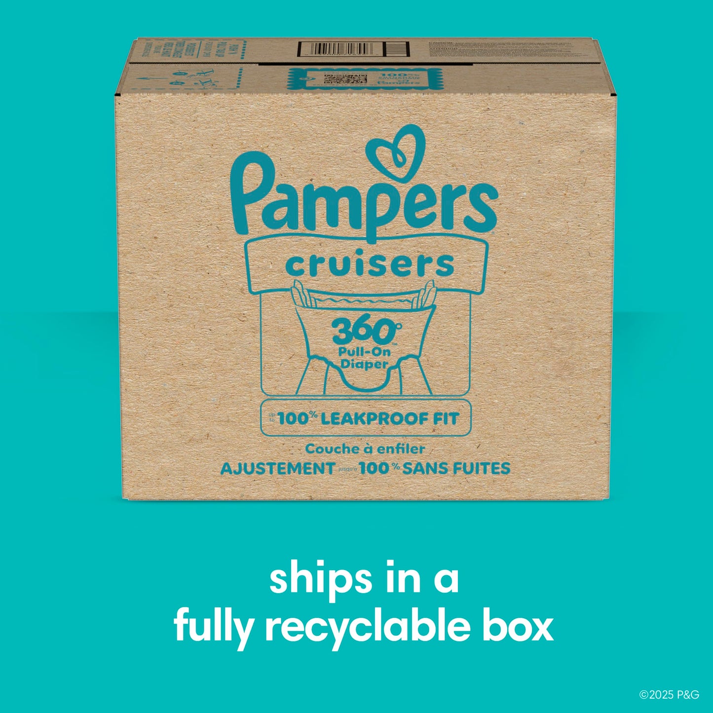 Pampers Diapers - Cruisers 360 degrees - Size 6, up to 100% Leakproof Fit, Designed for Active Babies, Pull On Diaper, EZ Off Tabs Designed for Easy Changes, 1 Pack (Count of 104) 🍁 All In One Marketplace Canada