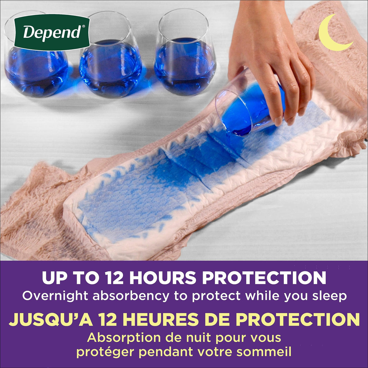 Depend Night Defense Adult Incontinence Underwear for Women, Disposable, Overnight, Large, Blush, 56 Count 🍁 All In One Marketplace Canada