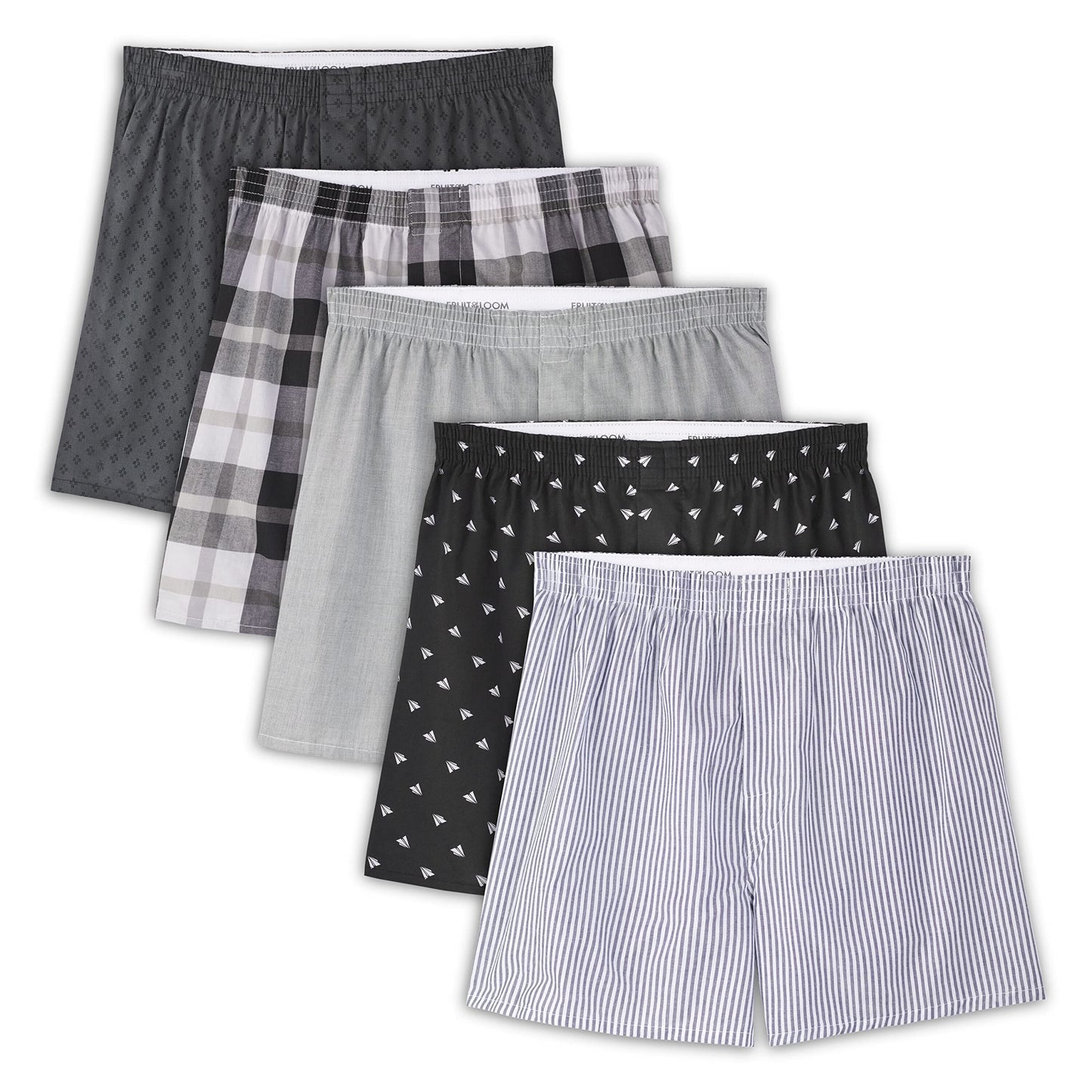 Fruit of the Loom Mens Comfort Casual Boxer Shorts, Assorted Colours, Small US 🍁 All In One Marketplace Canada