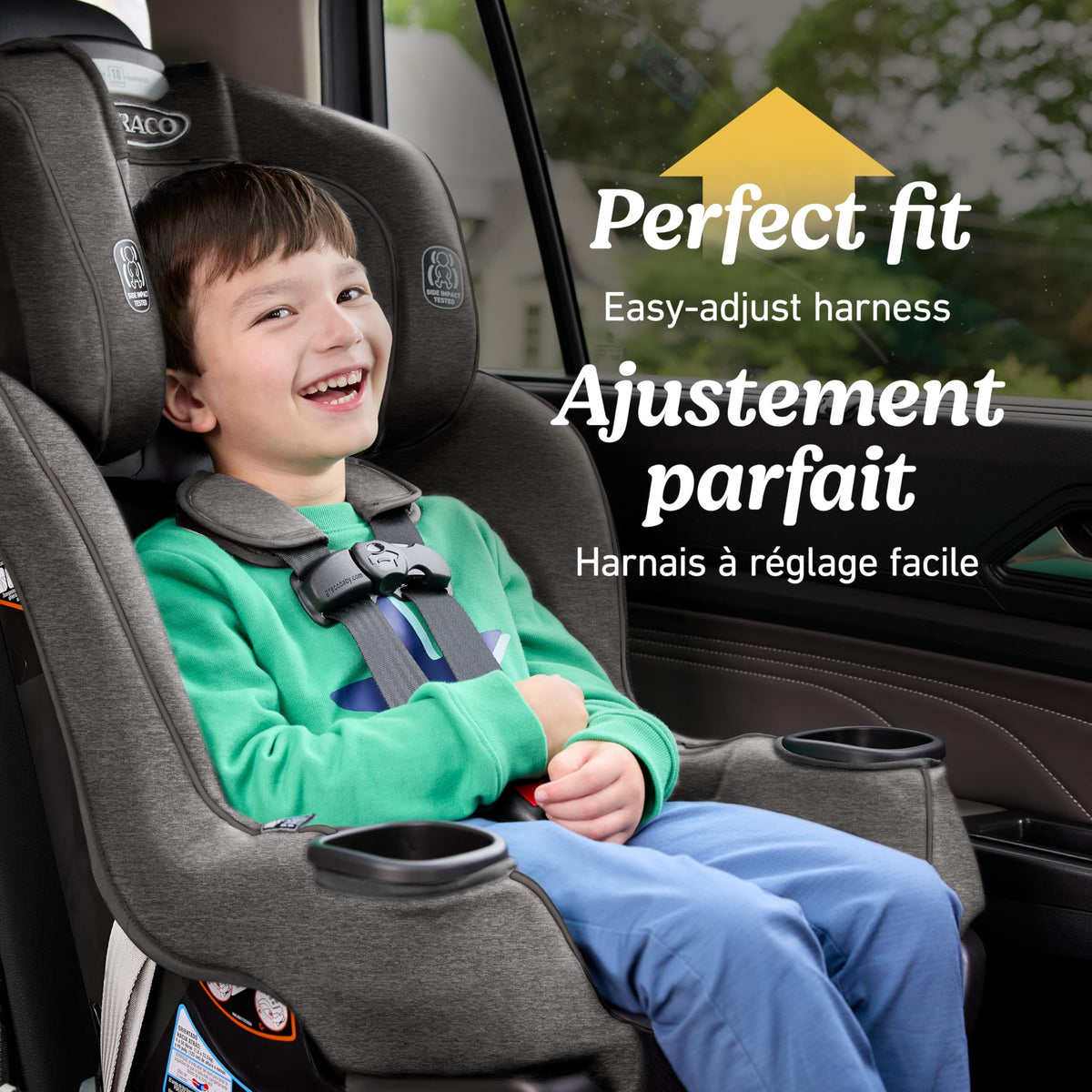 Graco Extend2Fit Convertible Car Seat, 2-in-1 Forward & Rear-Facing Baby Car Seat, 1.8-30 kg (4-65 lb), Talia 🍁 All In One Marketplace Canada