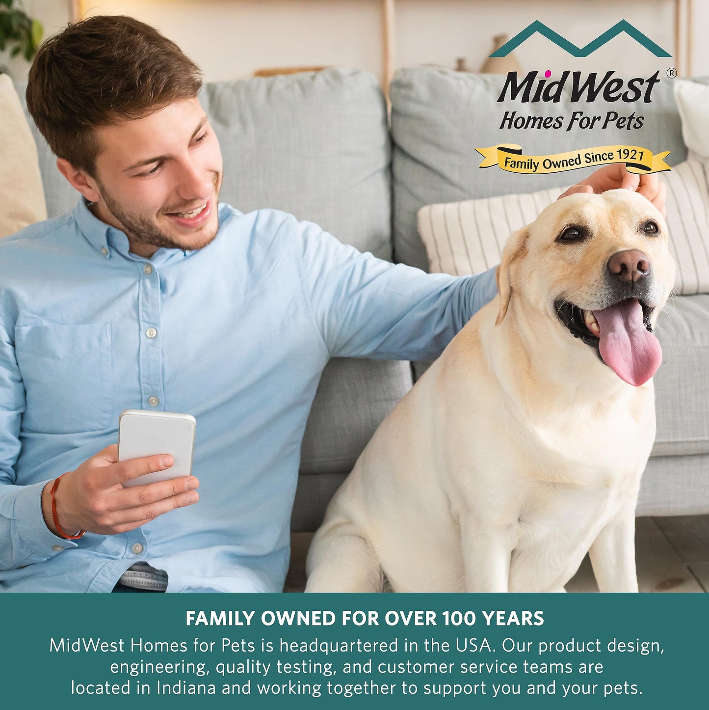 MidWest Homes for Pets 42-Inch New World Crate for Large Breeds, 71-90 lbs, Single Door Folding Dog Crate, Leak-Proof Tray & Secure Latch, Portable, Durable & Easy to Assemble 🍁 All In One Marketplace Canada