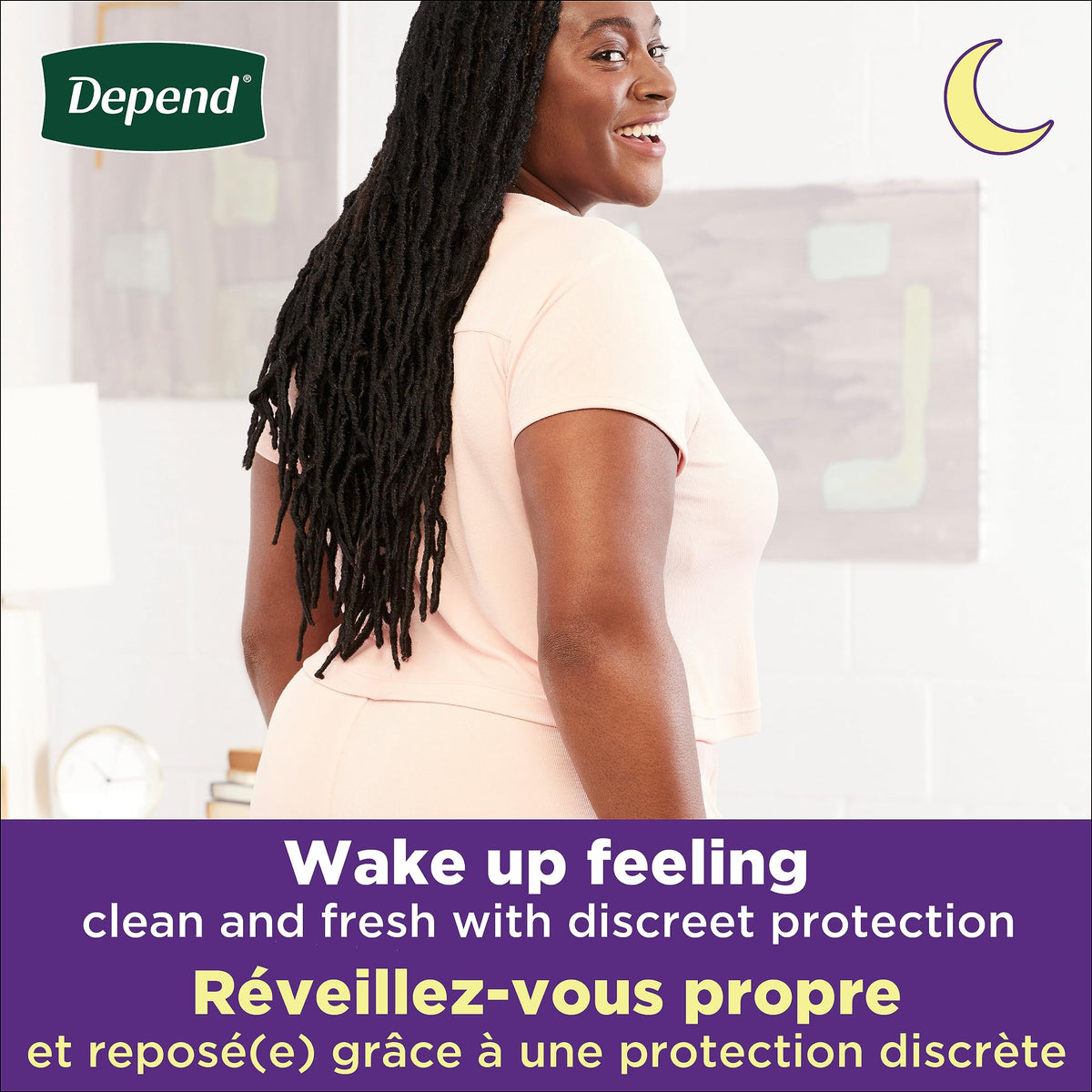 Depend Night Defense Adult Incontinence Underwear for Women, Disposable, Overnight, Extra-Large, Blush, 48 Count 🍁 All In One Marketplace Canada