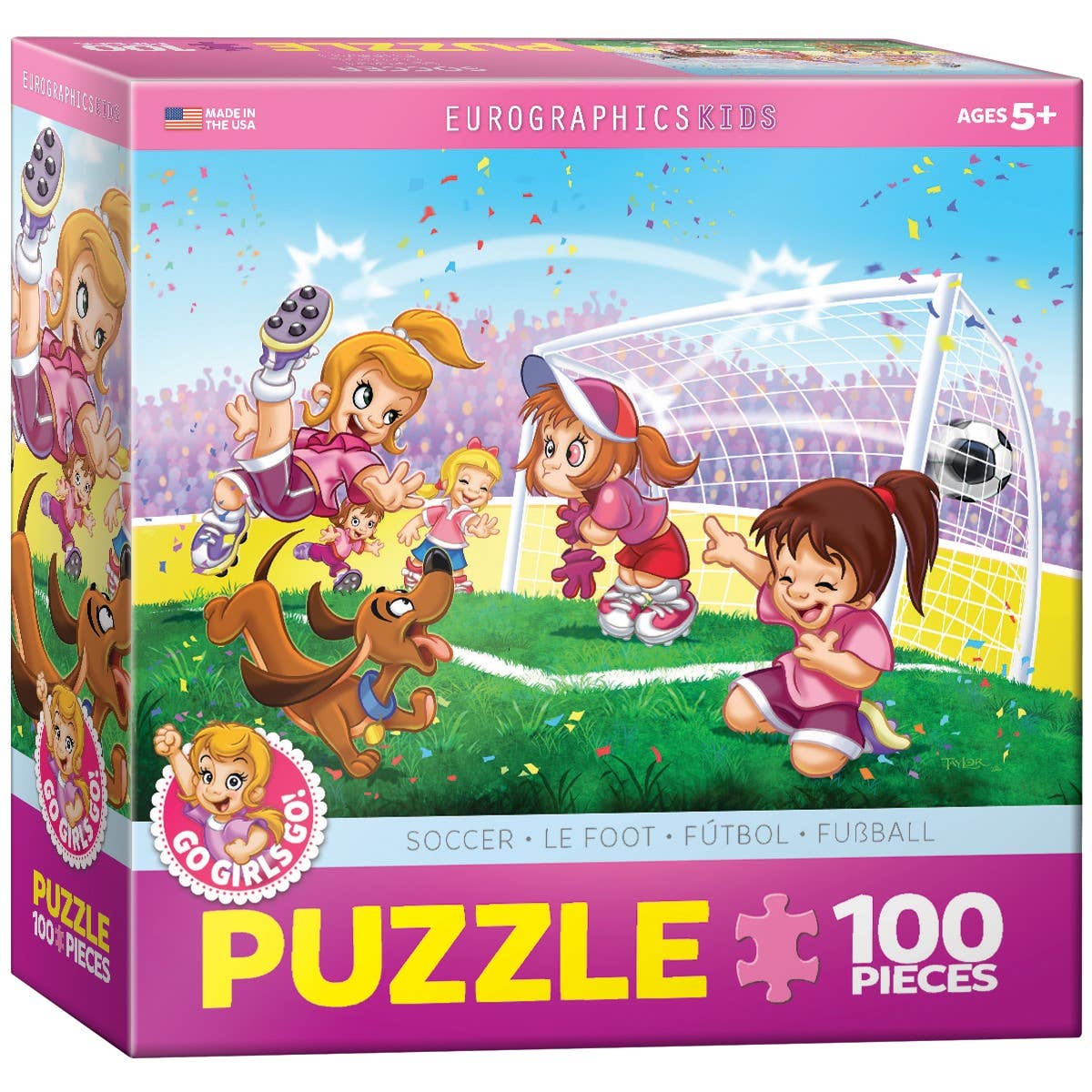 Eurographics Go Girls Go! Soccer 100-Piece Puzzle - Ages 5+
