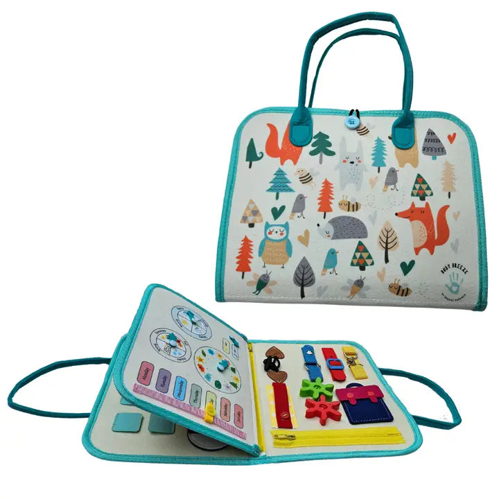 Breeze Essence Inc. - Woodland Busy Board for Toddlers - High Quality - Canadian Brand - Ages 3+