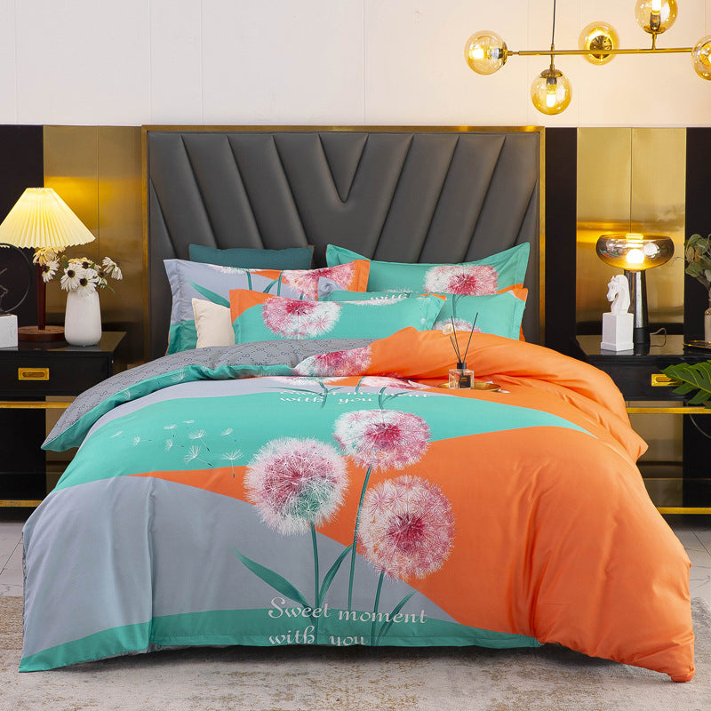 Brushed Floral Winter Bedding Set