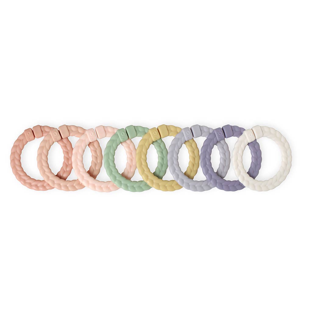 Itzy Ritzy Canada - Bitzy Bespoke Itzy Rings™ Linking Ring Set: Rainbow - Ages 0+