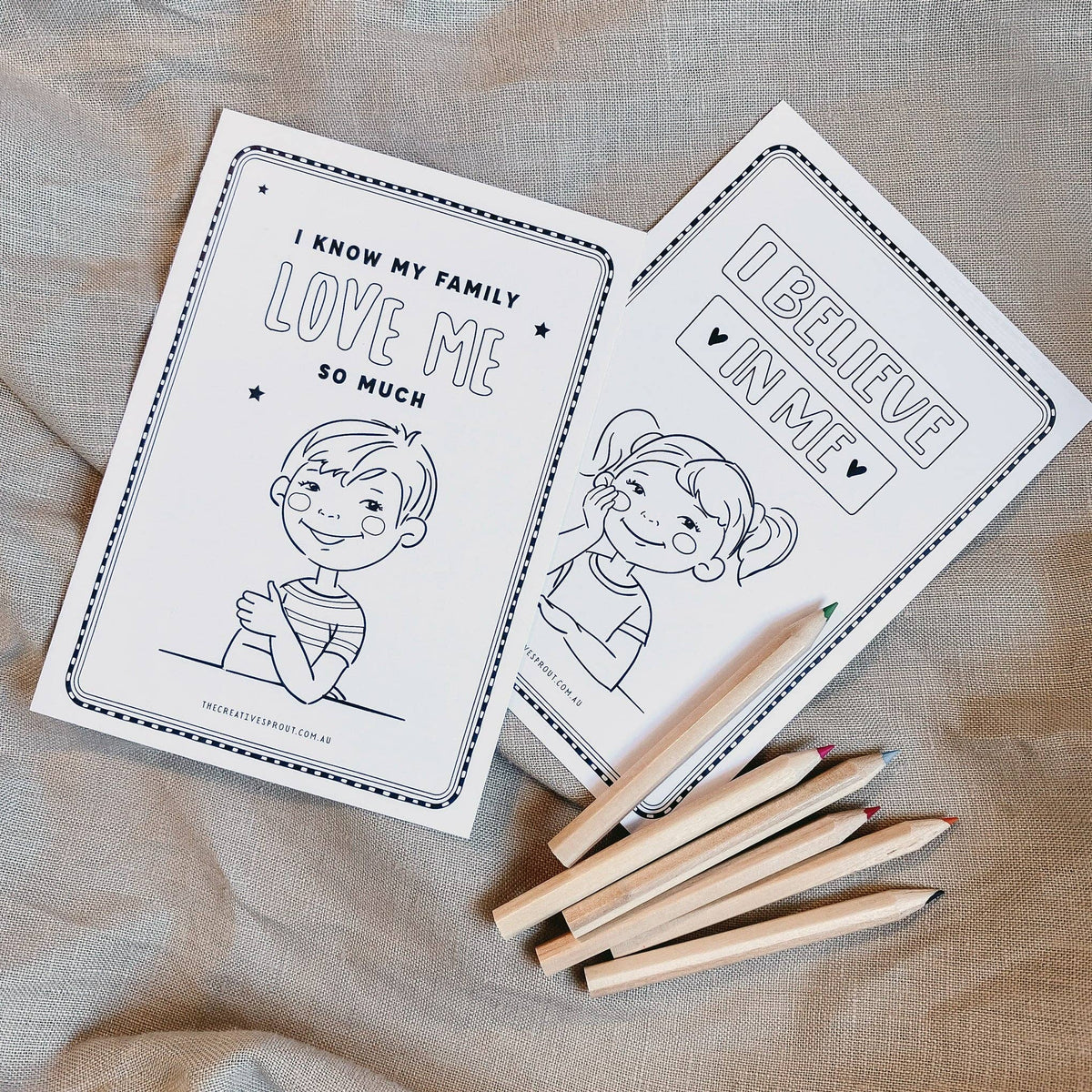 The Creative Sprout - Affirmation Colouring Pages – Mindfulness Activity - Ages 4+