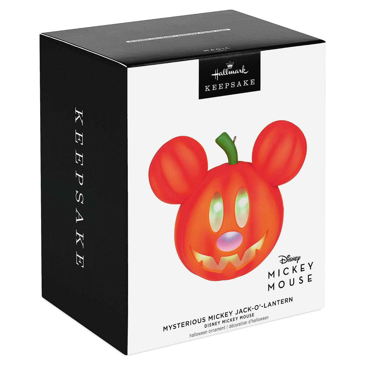 Hallmark Keepsake Halloween Ornament 2023, Disney Mickey Mouse Mysterious Mickey Jack-o'-Lantern with Light, Gifts for Disney Fans