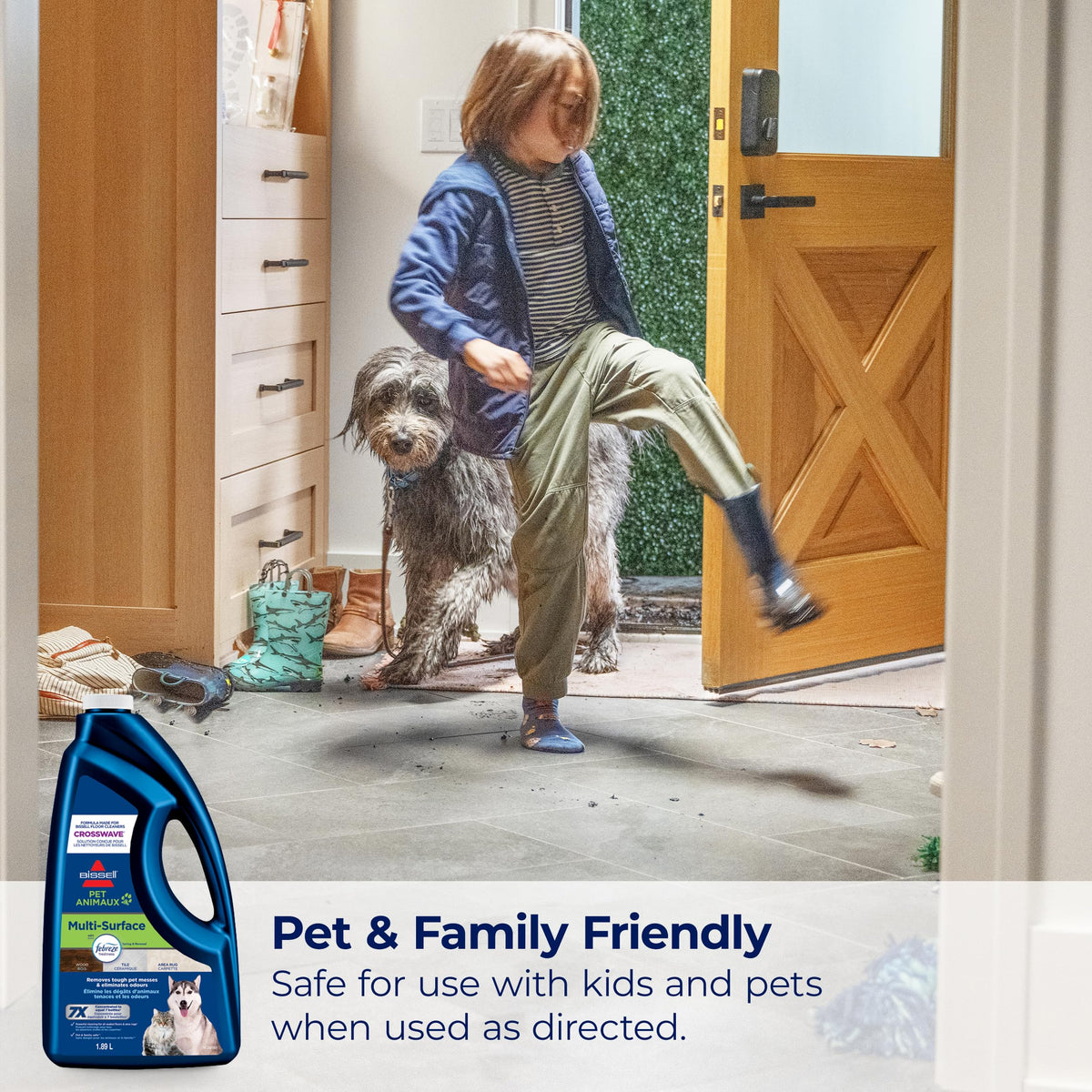 BISSELL Multi-Surface Pet Cleaning Formula with Febreze Freshness for CrossWave, SpinWave and Hard Floor Cleaners, 64oz, Dissolves Pet Messes, Streak-Free on Sealed Floors, Earthco-Friendly, 2295D 🍁 All In One Marketplace Canada