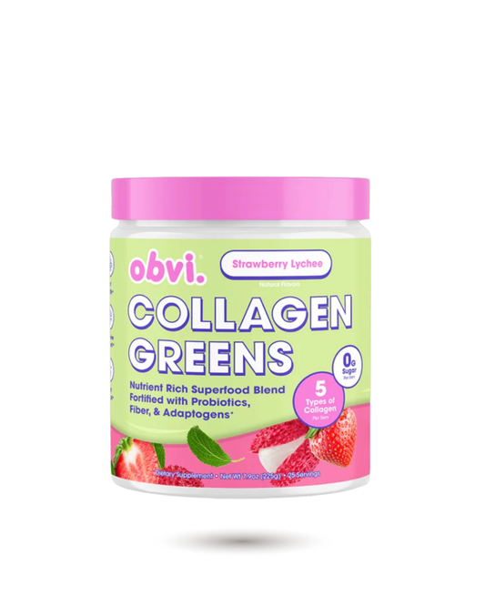 Obvi. Collagen Greens - Strawberry Lychee