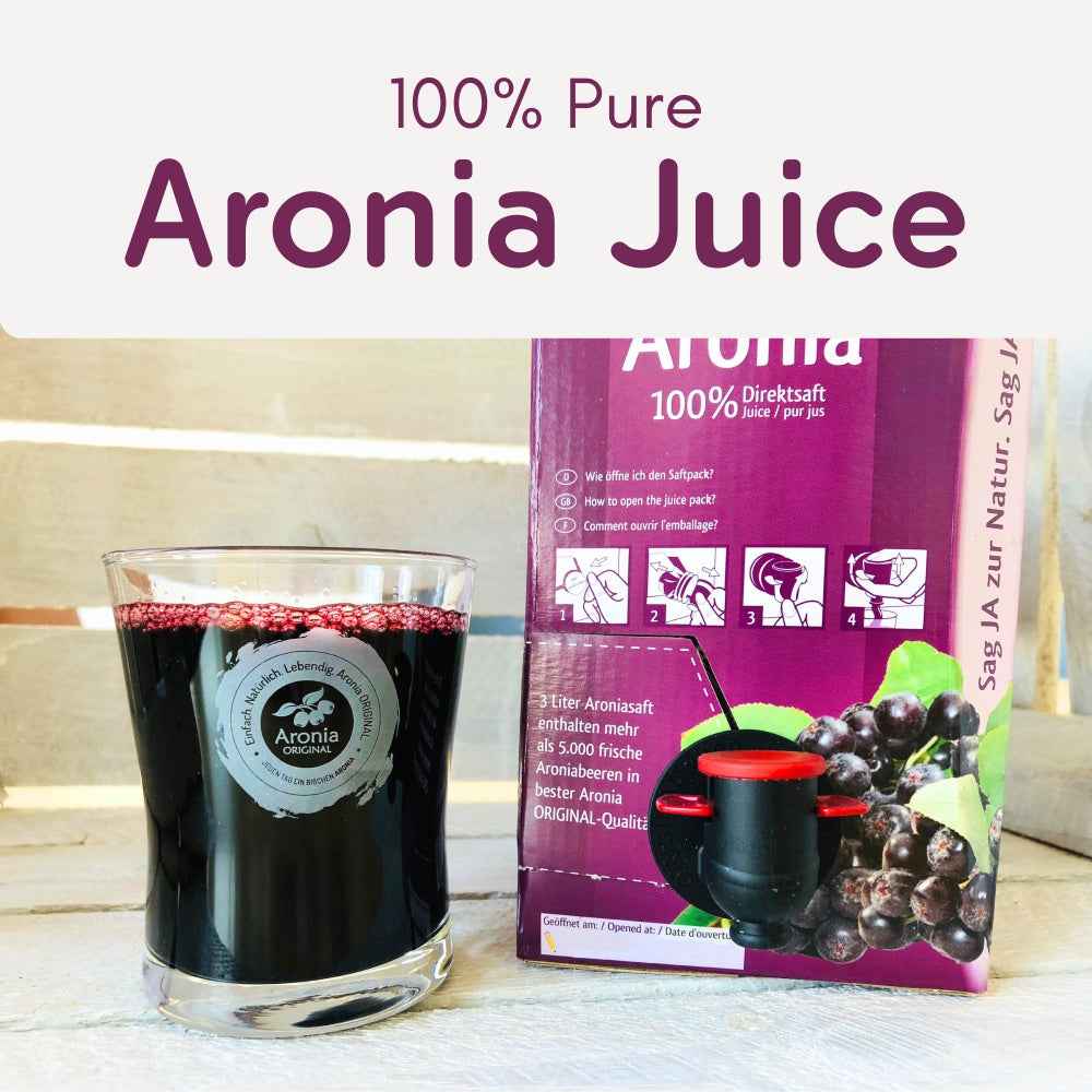 Organic Aronia Berry Juice 101.4 fl oz (3 Litre) Box | Not from Concentrate