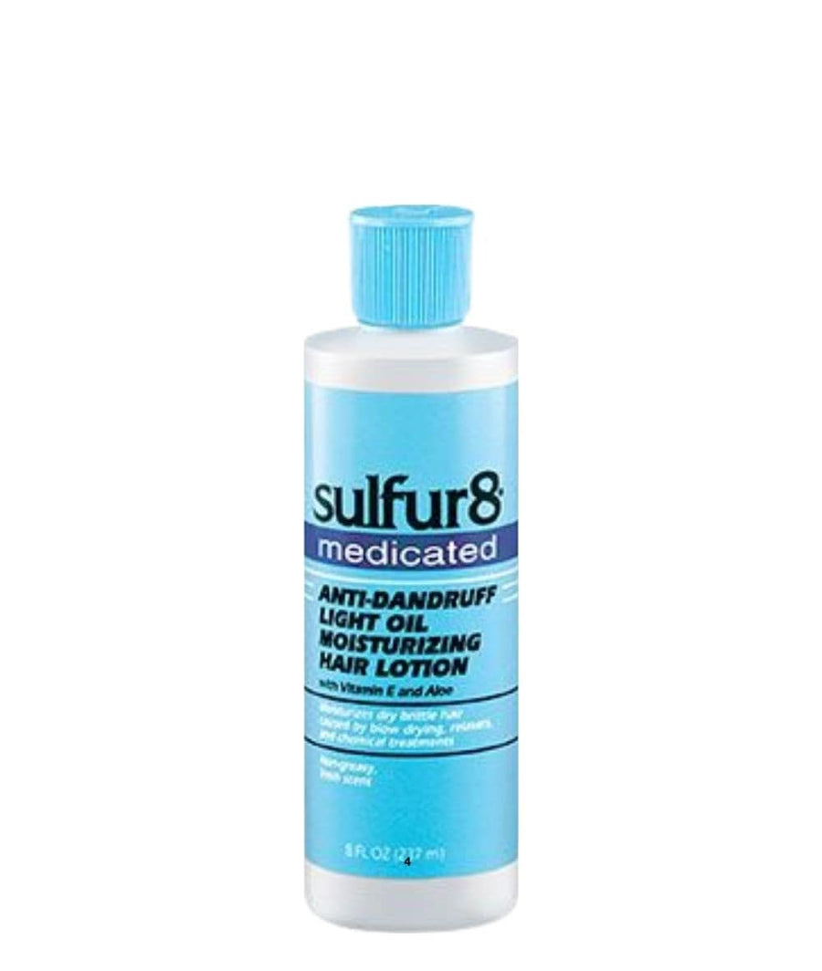 SULFUR8 MEDICATED ANTIDANDRUFF LIGHT OIL MOISTURIZING HAIR LOTION 8OZ