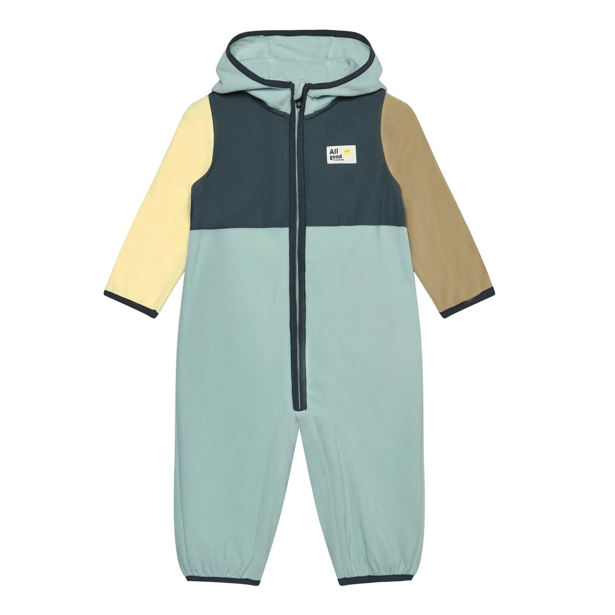Colorblock Fleece Suit | Blue & Yellow | Color Kids