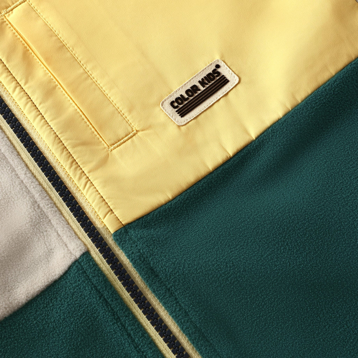 Colourblock Fleece | Yellow & Green | Color Kids