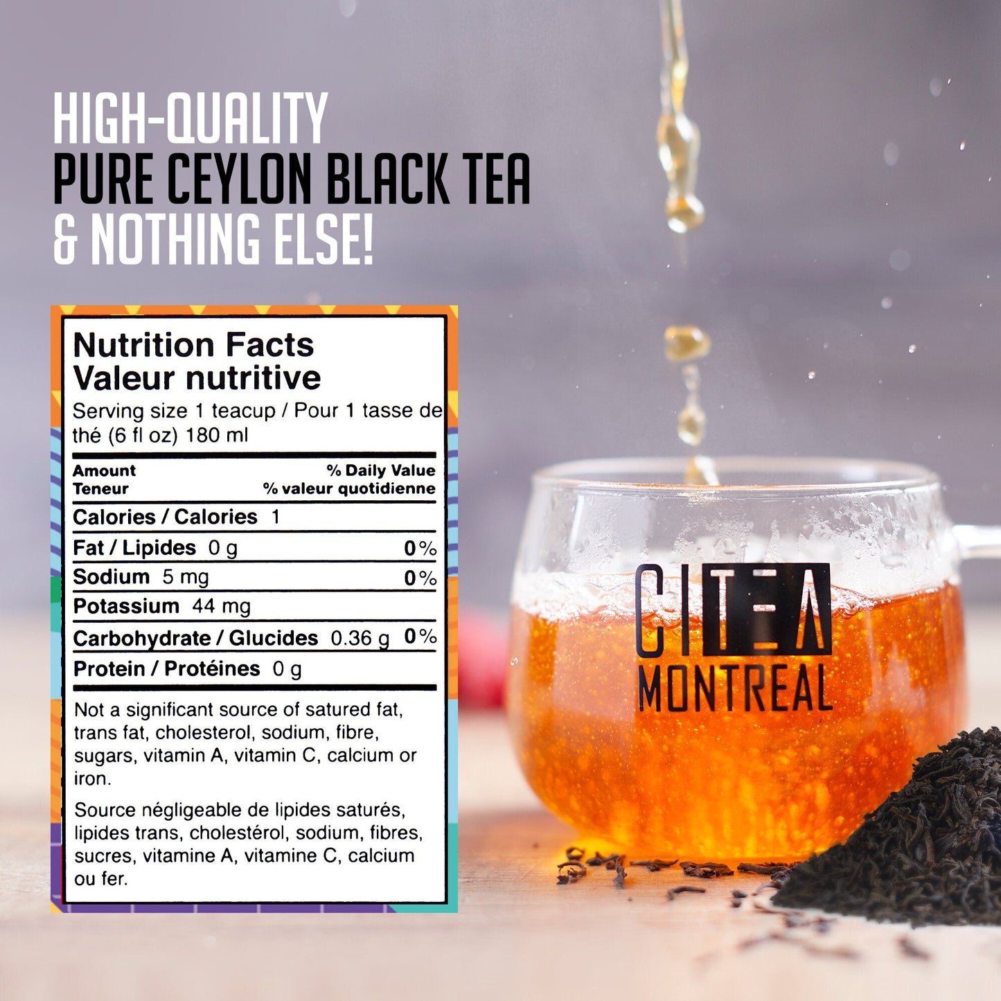 Organic Orange Pekoe Black Loose Leaf Tea with Teaball - 80g