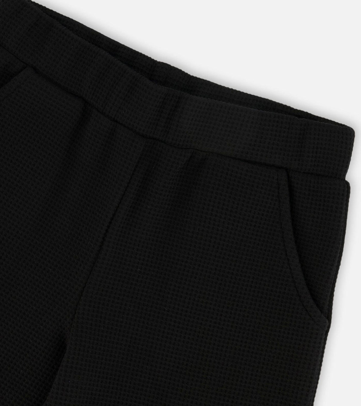Waffle Flare Leg Pant | Black | Deux Par Deux