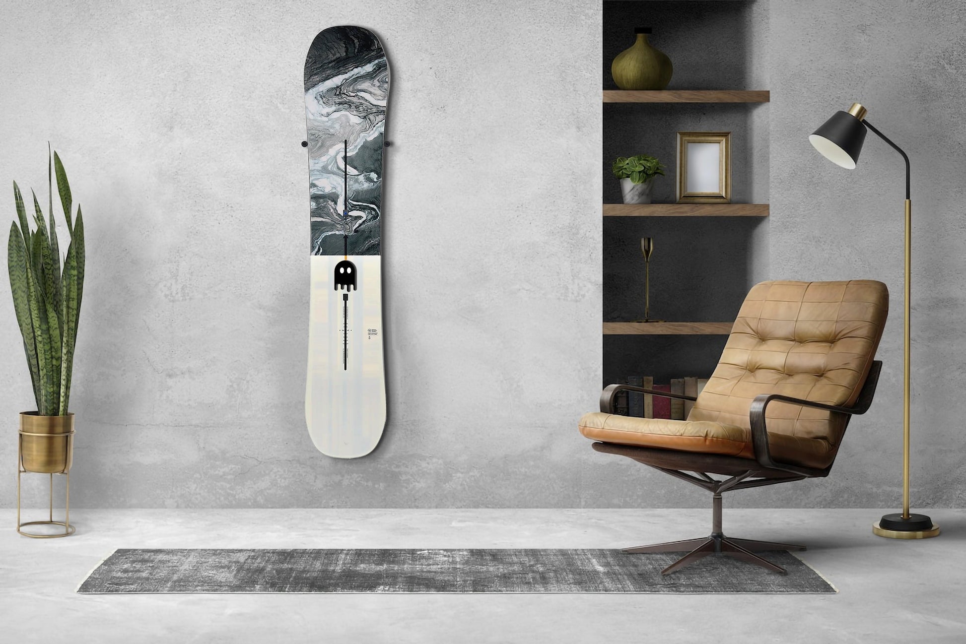Snowboard Wall Mount Hangers | Minimal Military Grade Rubber