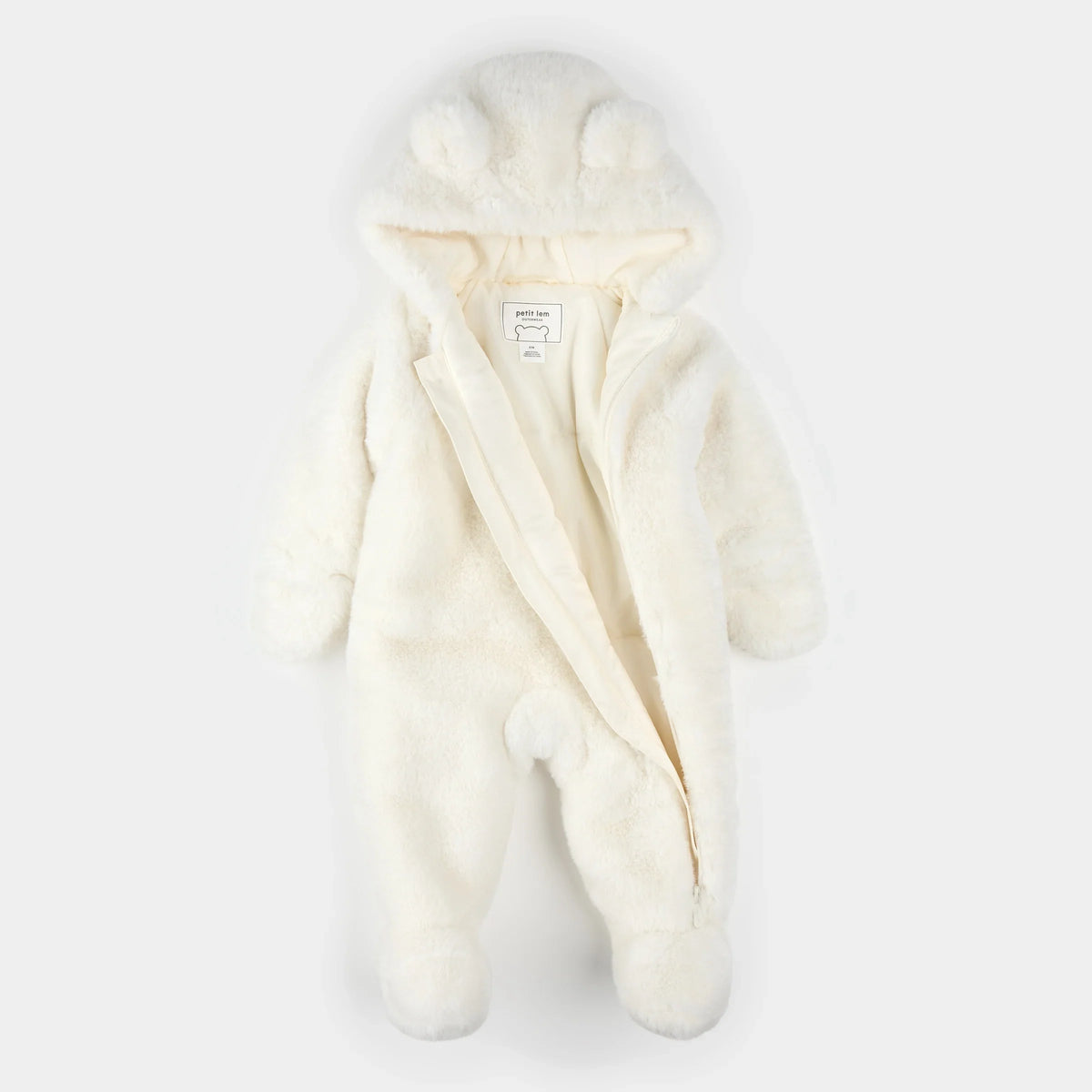 Plush Bear Playsuit | Off-White | Petit Lem