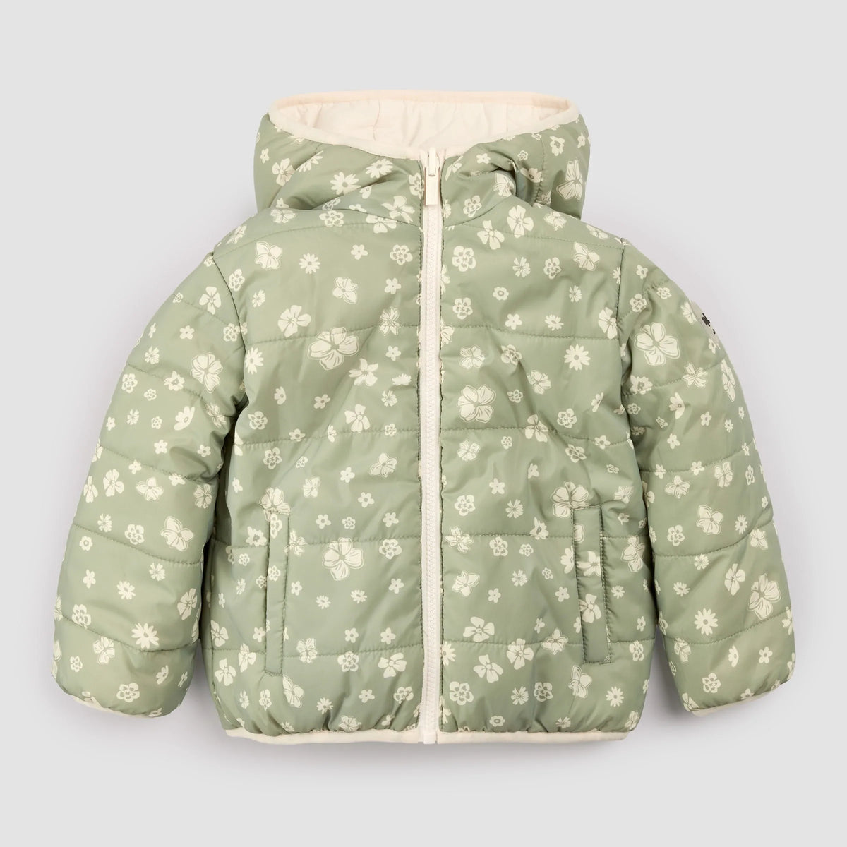 Reversible Jacket | Sage Floral Print on Birch | Miles the Label