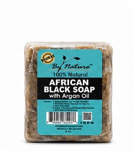 BY NATURES 100% NATURAL AFRICAN BLACK SOAP W/ ARGAN OIL 6.5OZ