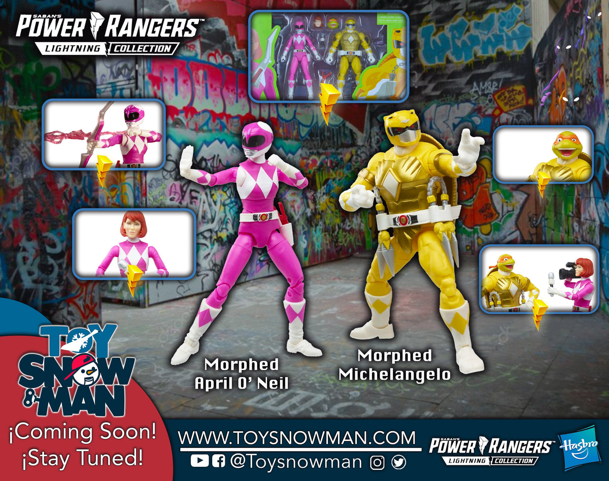 Power Rangers X Teenage Mutant Ninja Turtles Lightning Collection Morphed Michelangelo and Morphed April O’Neil