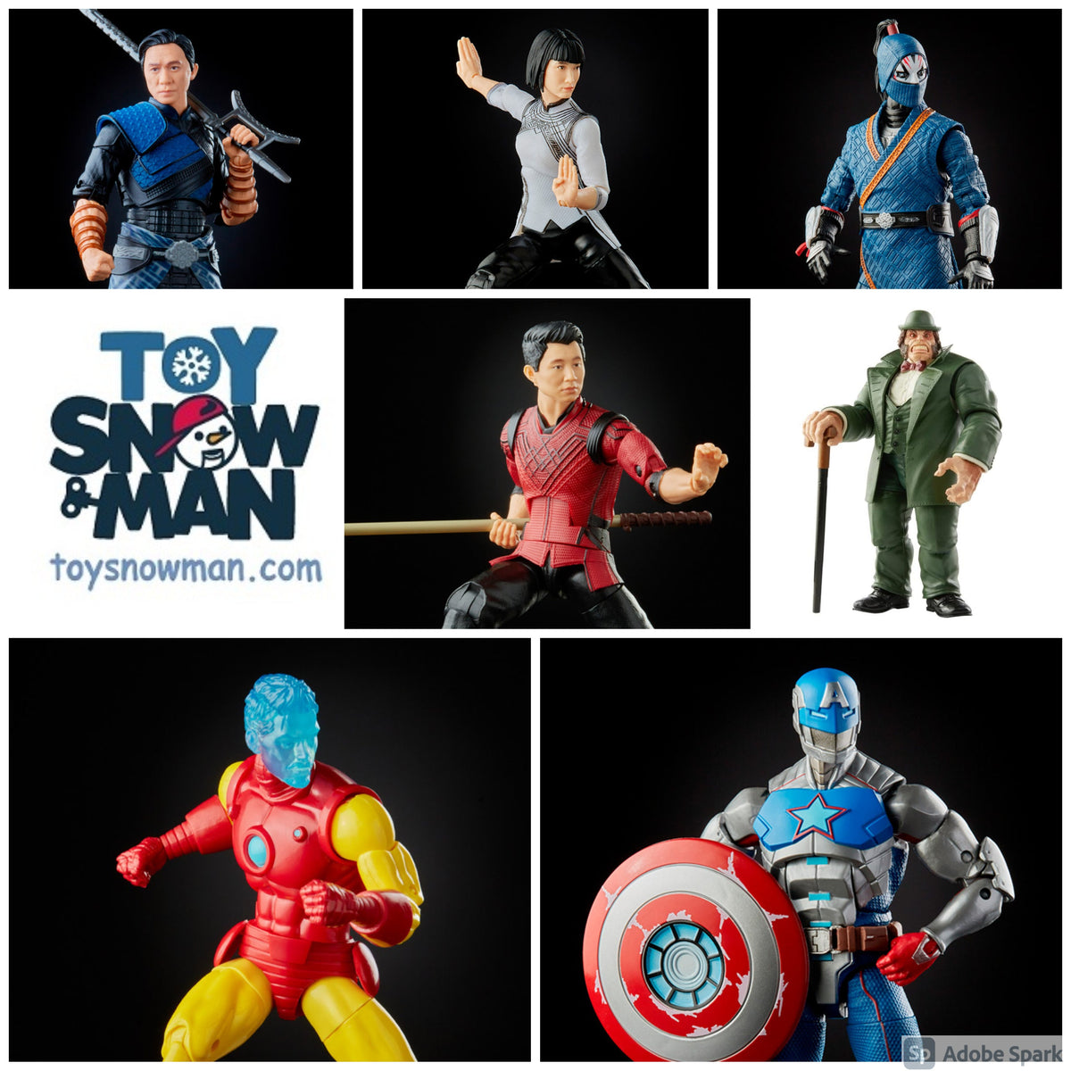 Shang-Chi Marvel Legends Wave 1 Set of 6 Figures (Marvel's Mr. Hyde BAF)