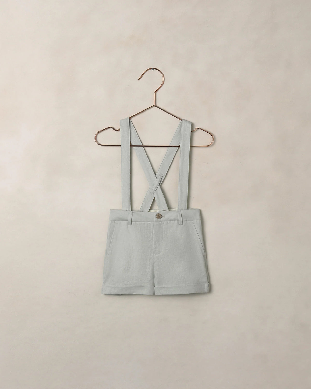 Suspender Shorts | Heather Mist | Noralee