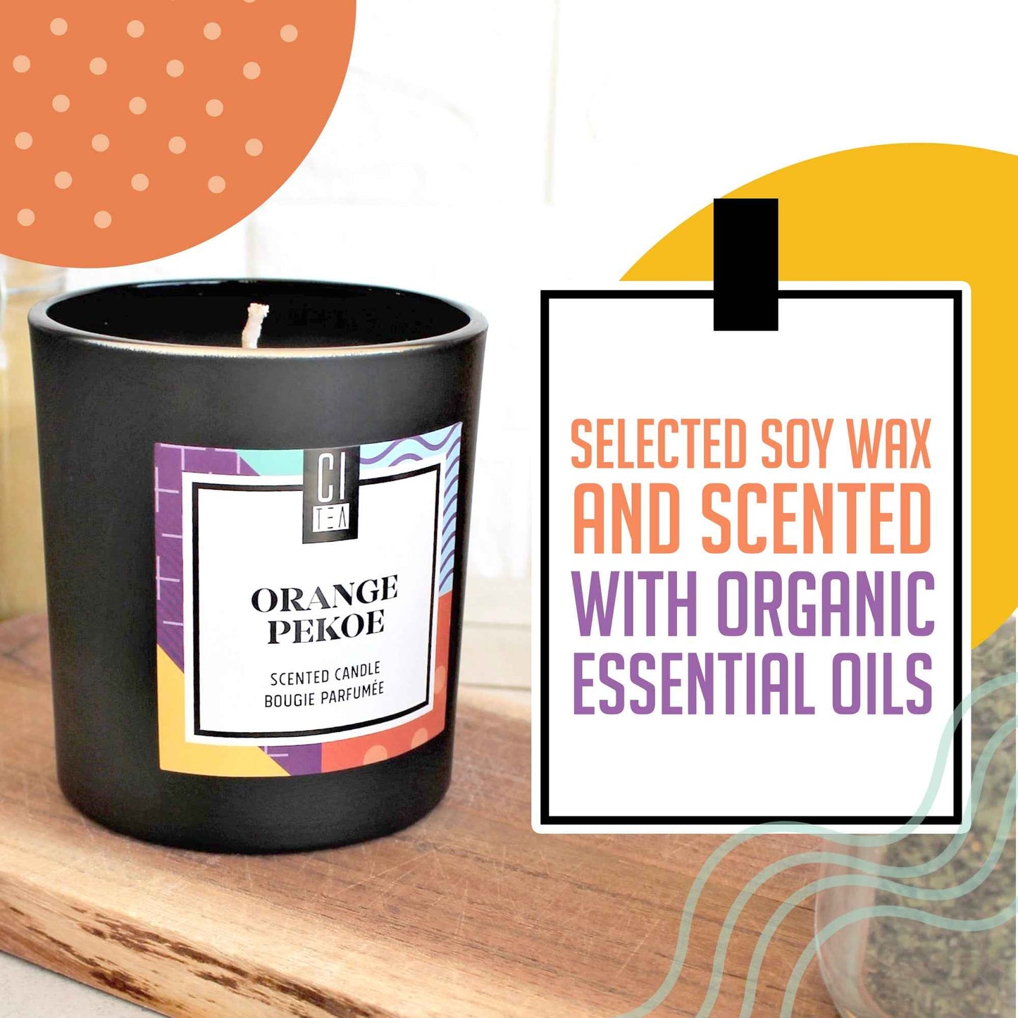 Orange Pekoe Soy Wax Candle - Sage & Driftwood - 8 oz