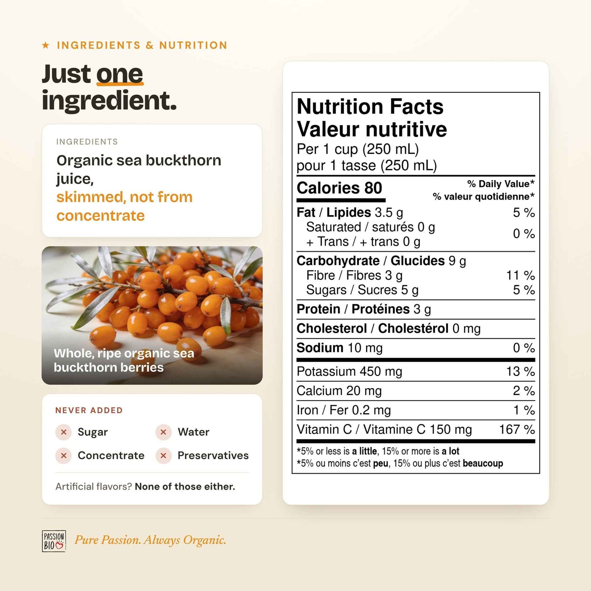 Organic Sea Buckthorn Juice Box 3 Litre (101.4 Fl Oz) — 100% Pure