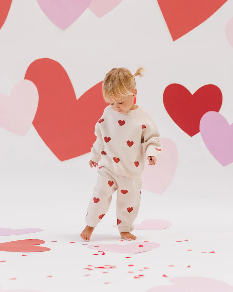 Heart Knit Pants | Quincy Mae | Natural