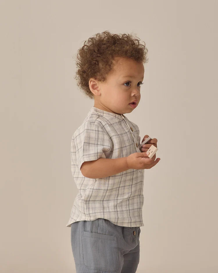 Jaxson Shirt | Blue Plaid | Quincy Mae