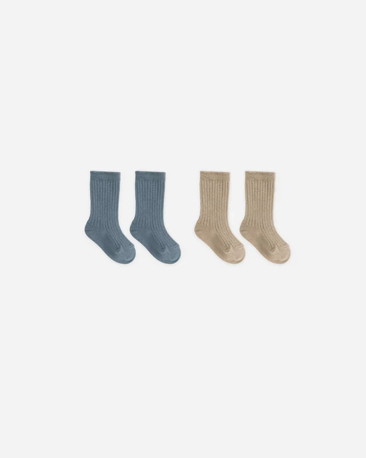 Socks Set | Gold, Ocean | Quincy Mae