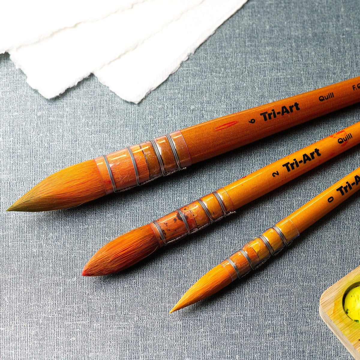 Tri-Art Artist Brushes - Short Synthetic - WC/Acryl - Quill