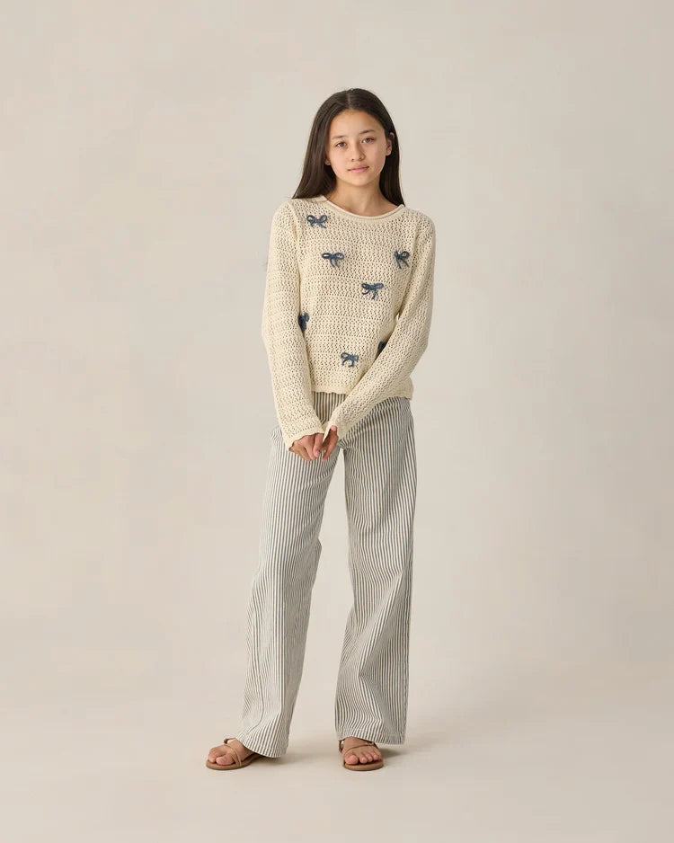 Teen Crochet Knit Pullover | Bows | Rylee & Cru