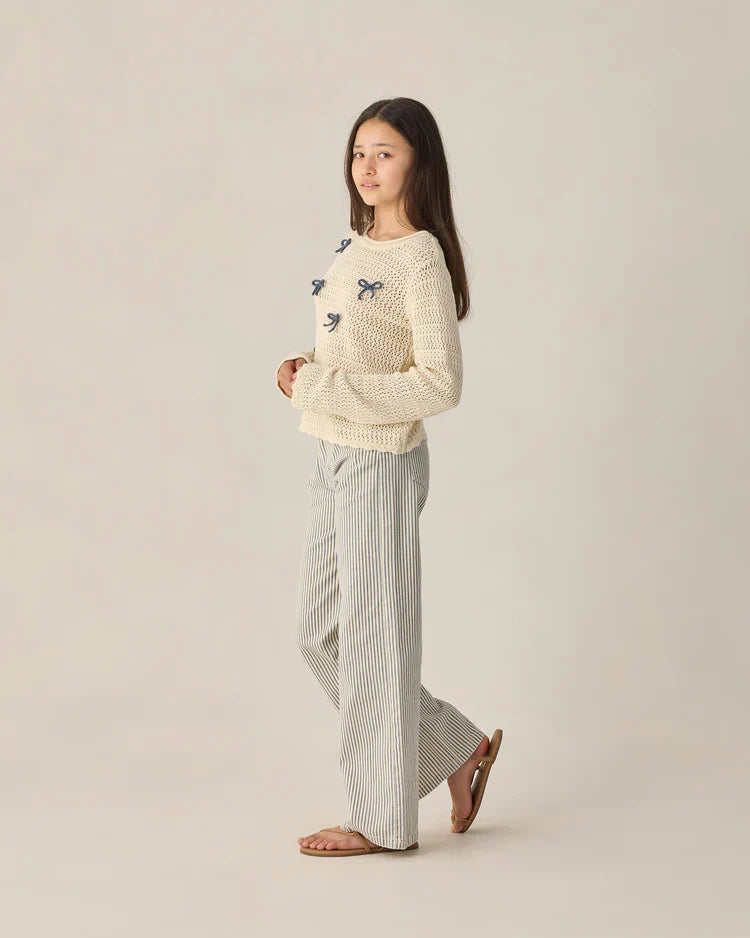 Teen Baggy Wide Leg Pant | Railroad Stripe| Rylee & Cru