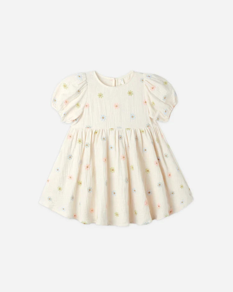 Marley Dress | Embroidered Daisies | Rylee & Cru