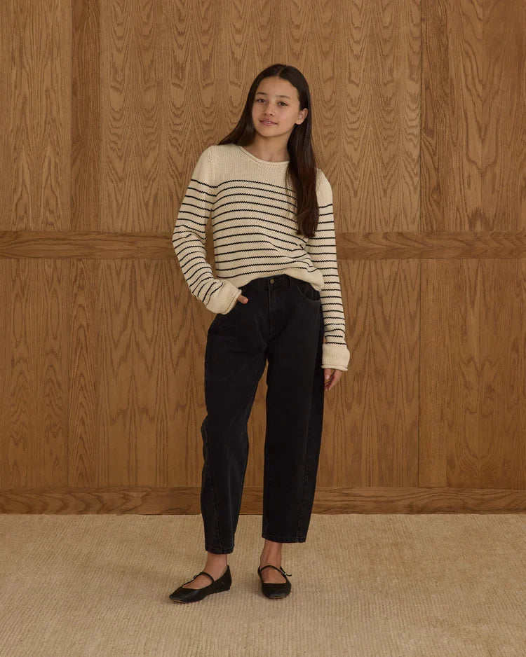 Teen Barrel Pant | Washed Black | Rylee & Cru