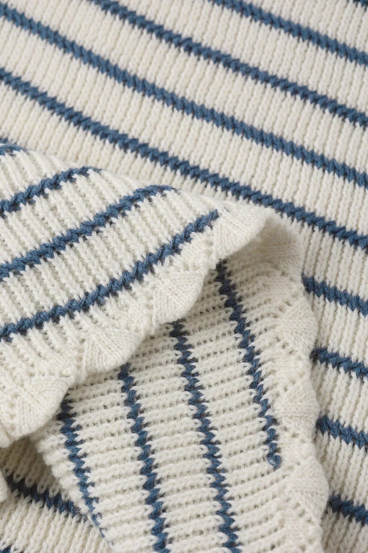 Teen Knit Vest Set | Marine Stripe | Rylee & Cru