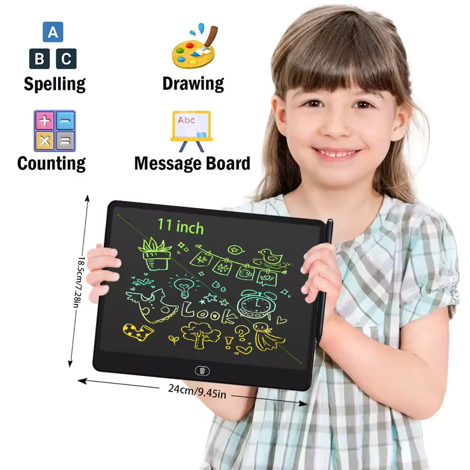 11" LCD Writing & Drawing Tablet - Mess-Free, Travel-Friendly - Ages 3–8