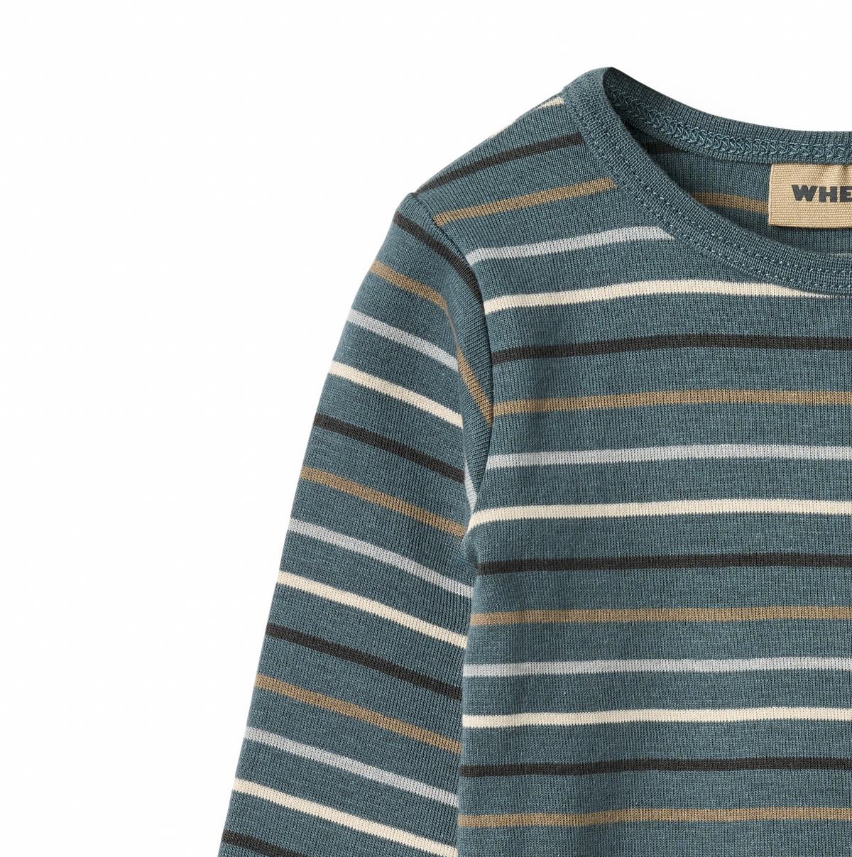 Long Sleeve Bodysuit Freddie | Blue Multi Stripe | Wheat Clothing