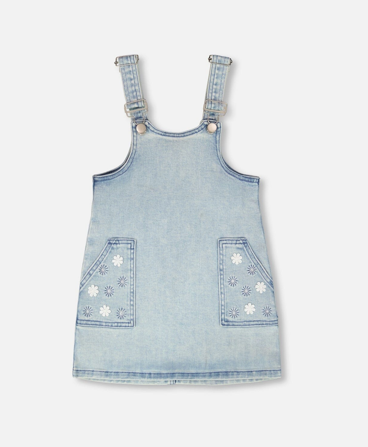 Denim Overall Dress | Light Blue Denim | Deux par Deux