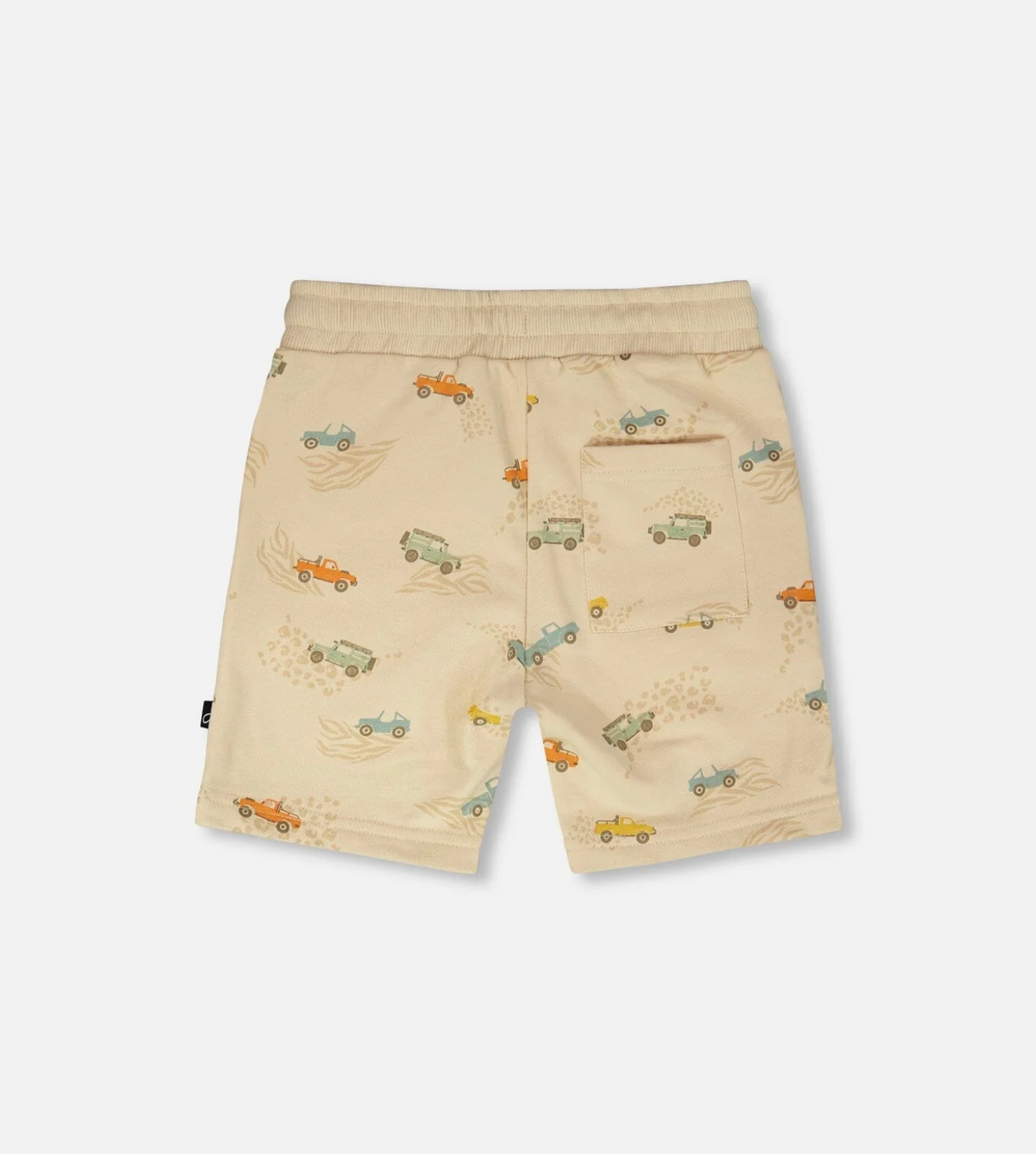 French Terry Shorts | Jeep Print on Beige | Deux Par Deux