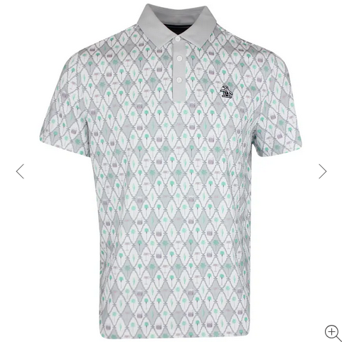 Cocktail Lattice Print Polo