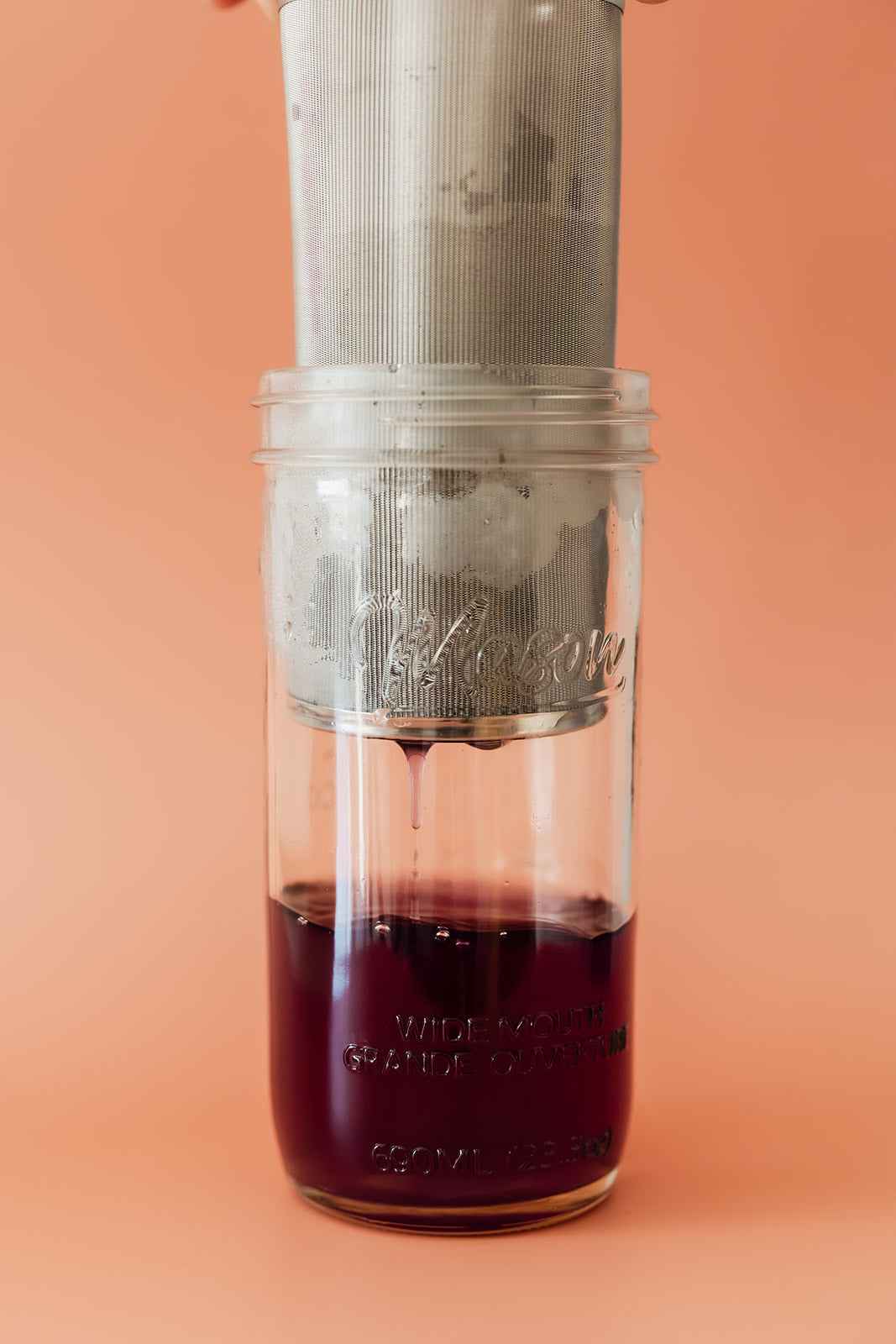 Iced Tea Infuser | Fits a Wide Mout Quart or 1/2 Gallon Mason Jar