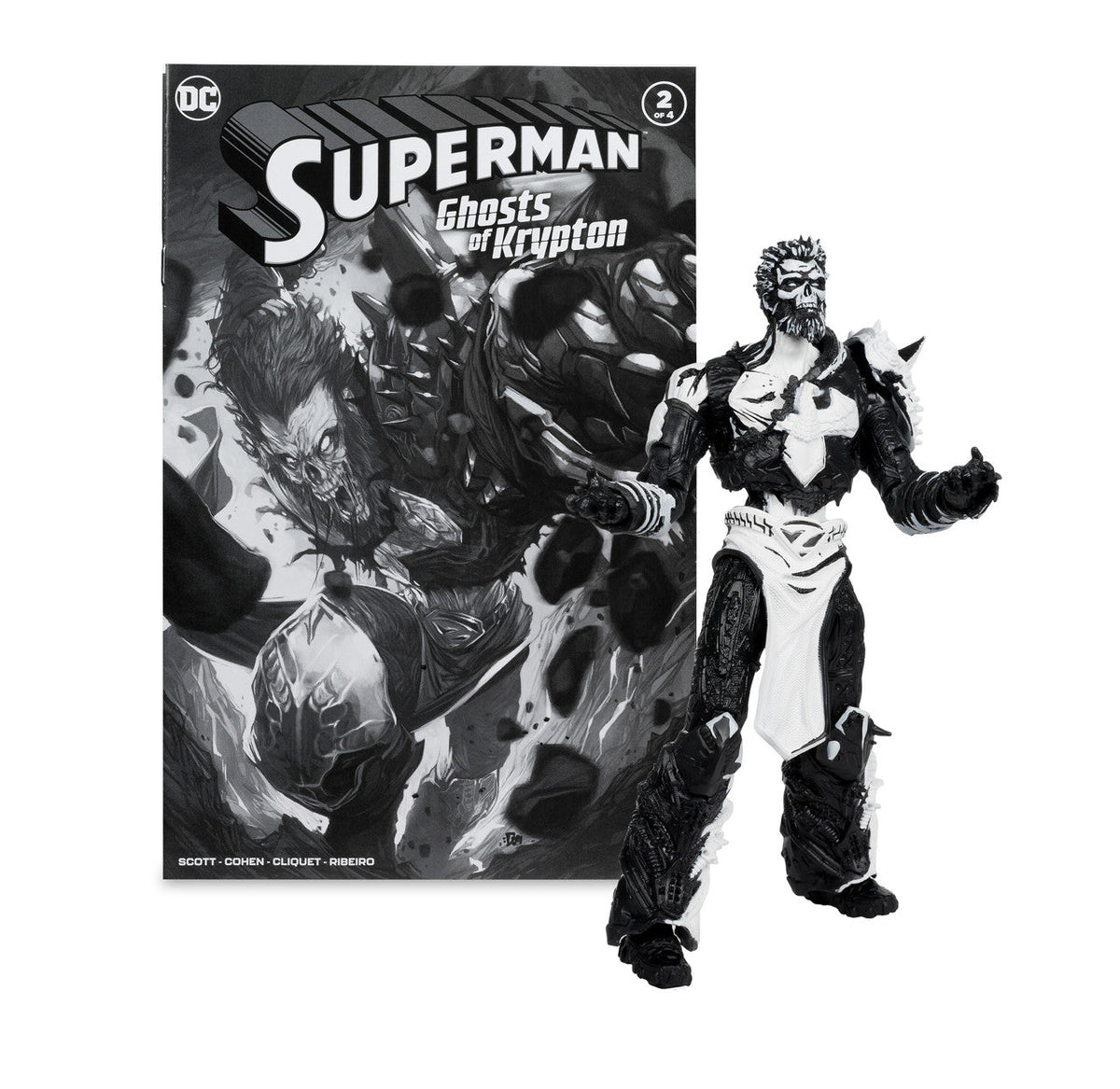 Superman Comics Sketch Edition (Page Punchers: Ghost of Krypton) 7" 4-Pack Gold Label Figure