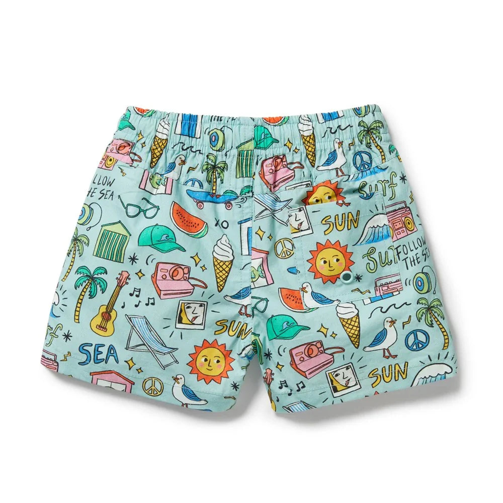 Sun Surf & Sea Swim Board Short | Wilson + Frenchy