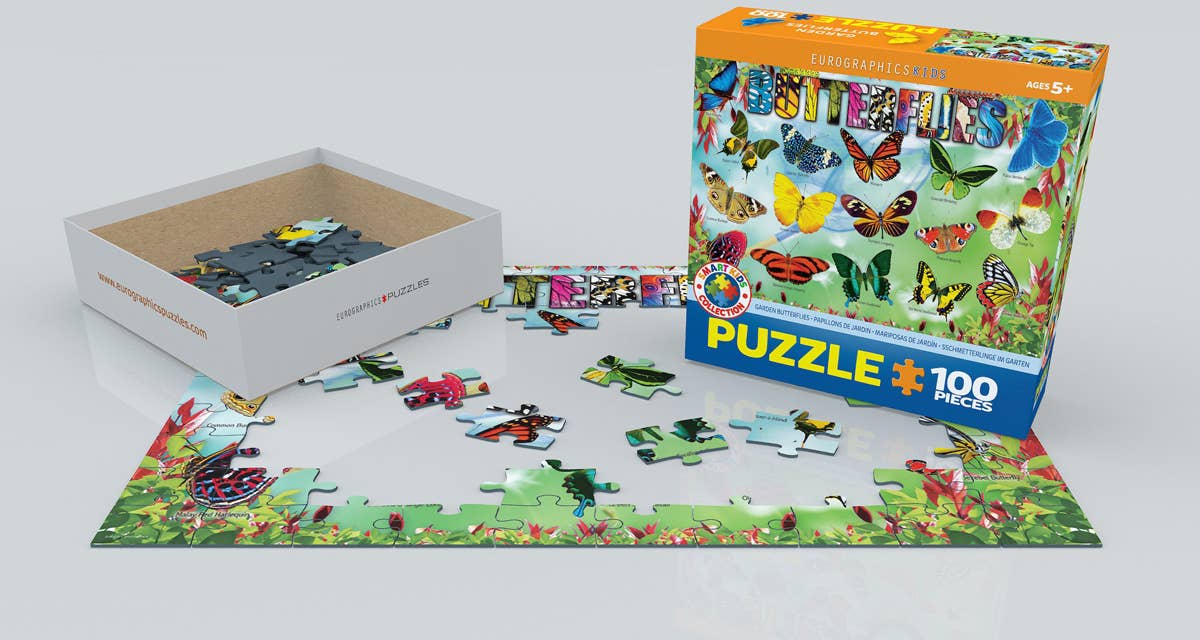 Eurographics Garden Butterflies 100-Piece Puzzle - Ages 5+